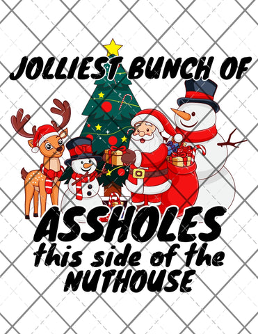 Jolliest bunch of assholes PNG Only digital file sublimation design Digital Download PNG FILE