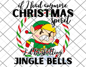 Shitting Jingle Bells PNG Only digital file sublimation design Digital Download PNG FILE