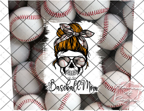 Baseball Mom Digital File 20oz Full Wrap curve png File