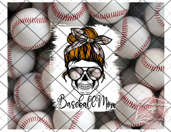 Baseball Mom Digital File 20oz Full Wrap curve png File