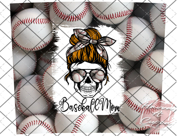 Baseball Mom Digital File 20oz Full Wrap curve png File