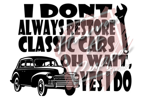 Classic cars SVG  Instant Download Digital File