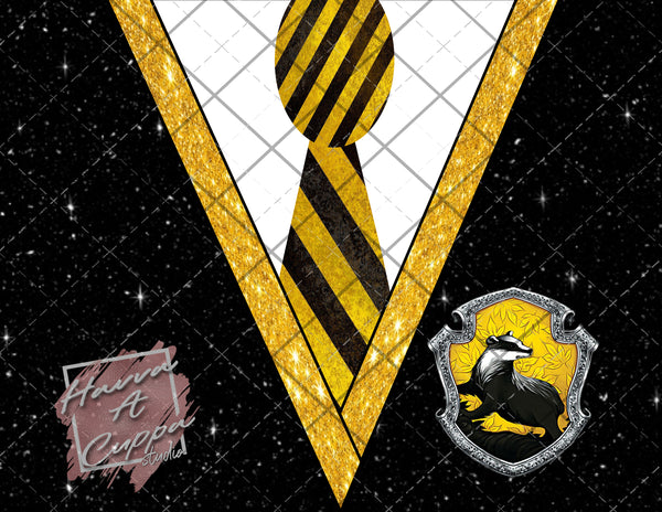 HP Hufflepuff Digital File 20oz Full Wrap curve png File