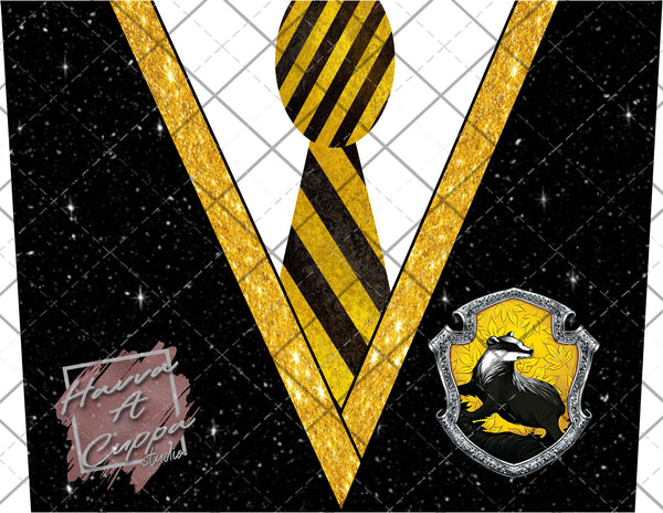 HP Hufflepuff Digital File 20oz Full Wrap curve png File