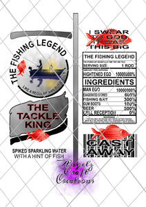 fishing legend PNG Digital File Claw File Instant Download