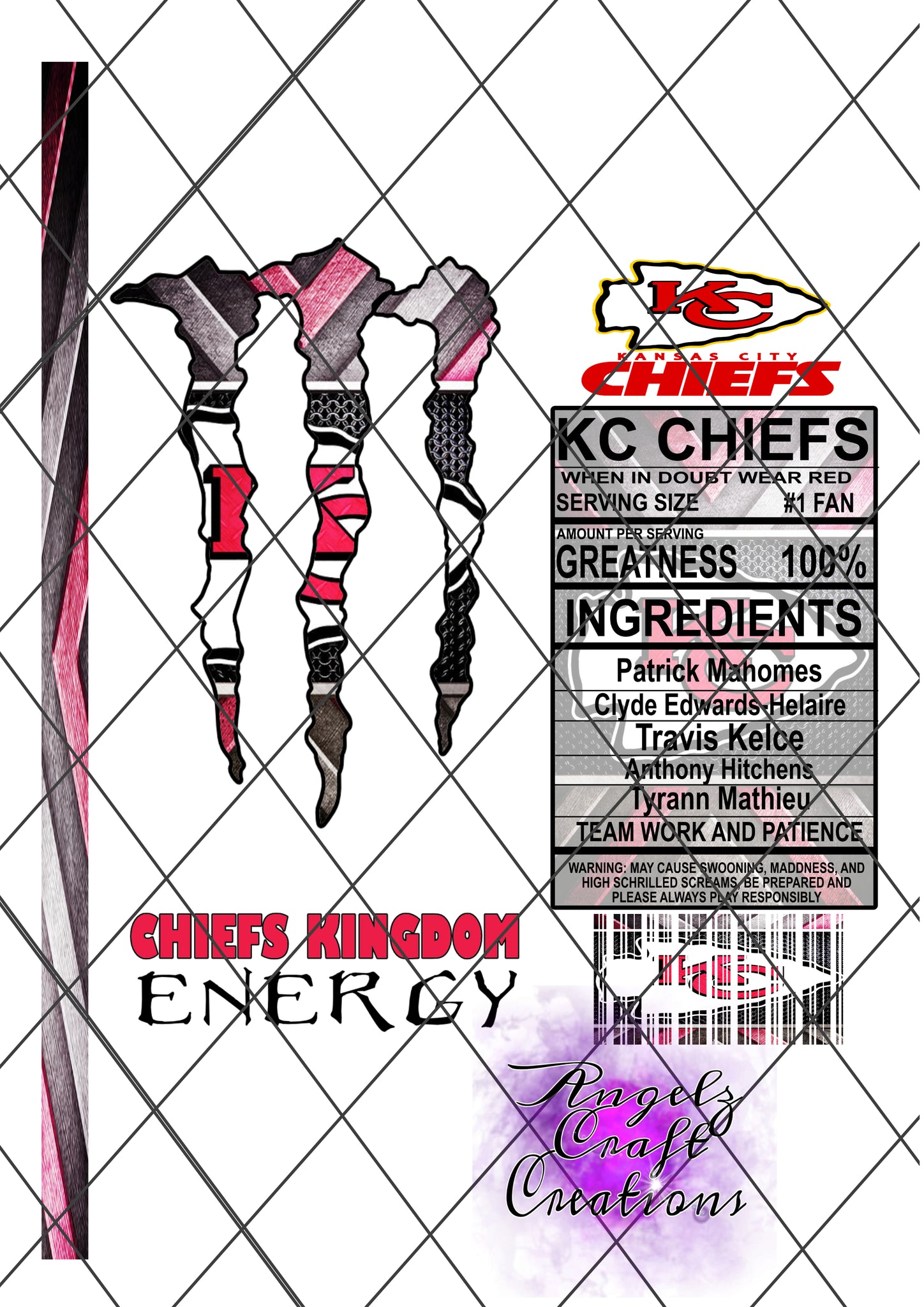 chiefs monster energy Digital File Claw File Instant Download