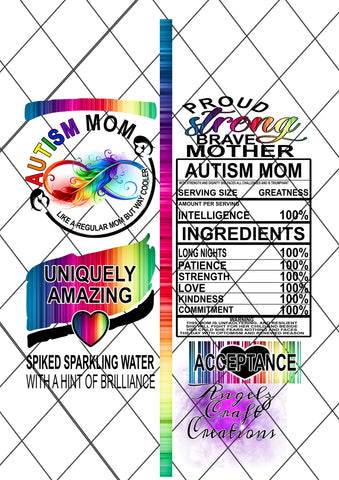 Autism Mom PNG Claw File Instant Download Digital File