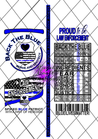 Back The Blue PNG Claw File Digital File Instant Download