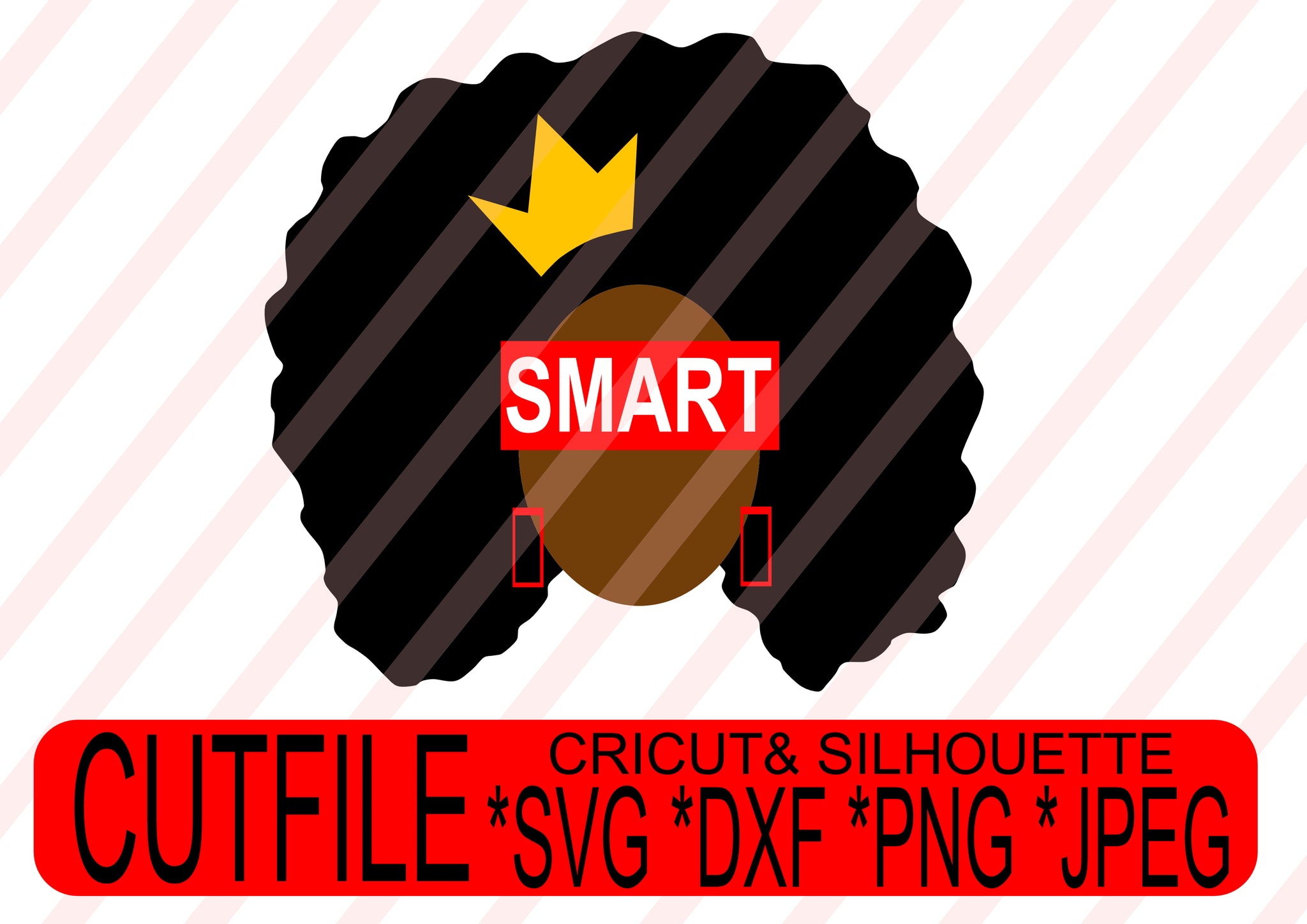 black girl smart svg png jpeg dxf Instant Download Digital File