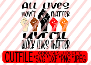 until black lives matter svg png jpeg dxf  Instant Download Digital File