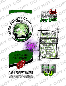 Dark Forest PNG Digital File Claw File Instant Download