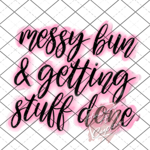 Messy Bun PNG File Only Digital File Digital Download