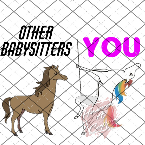 Othe Babysitters Stripper Unicorn Digital File PNG Only Digital Download