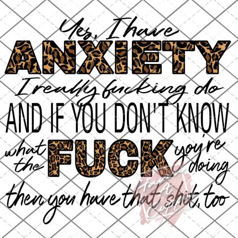 Anxiety Digital File PNG Only Digital Download