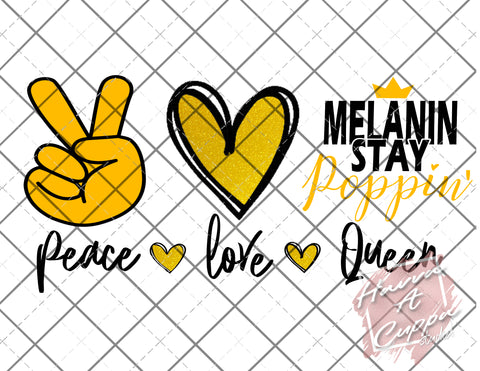 peace love melanin  Digital File png Only sublimation Digital Download