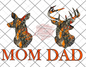 mom and dad orange camo bundle png Only digital files sublimation design Digital Download PNG FILE