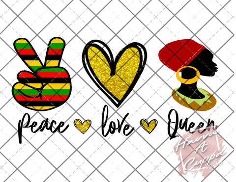 peace love queen Digital File png Only sublimation Digital Download