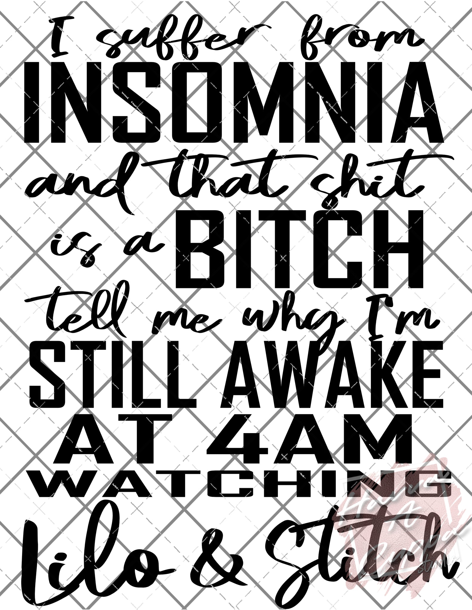 Insomnia Song  svg Cutfile  Instant Download Digital File