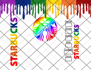 LBGTQ+ Starbucks Digital File 20oz Full Wrap png File