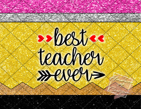 Teaching Pencil Digital File 20oz Full Wrap curve png File