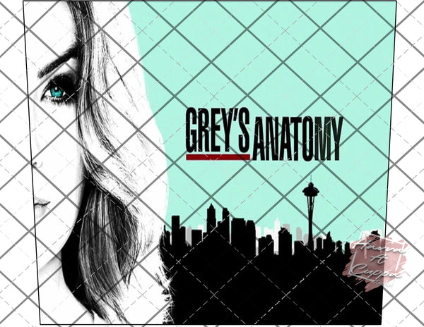 greys anatomy Digital File 20oz Full Wrap curve png File