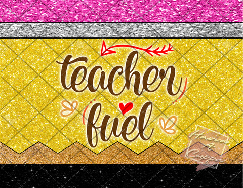 Teaching Pencil Digital File 20oz Full Wrap curve png File