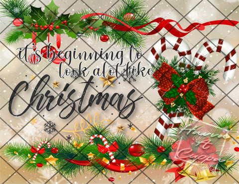 Christmas Digital File 20oz Full Wrap curve png File