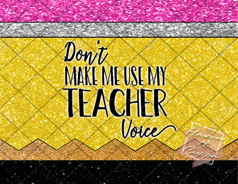 Teaching Pencil Digital File 20oz Full Wrap curve png File