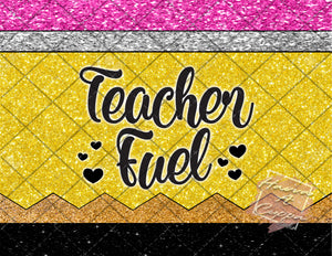 Teaching Pencil Digital File 20oz Full Wrap curve png File