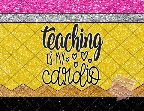 Teaching Pencil Digital File 20oz Full Wrap curve png File