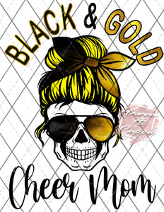 black and gold cheer mom   Digital File png Only sublimation Digital Download