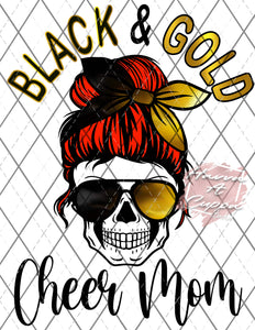 black and gold cheer mom   Digital File png Only sublimation Digital Download