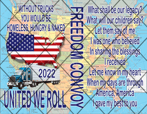 Freedom Convoy 2022 American Digital File 20oz Full Wrap png File