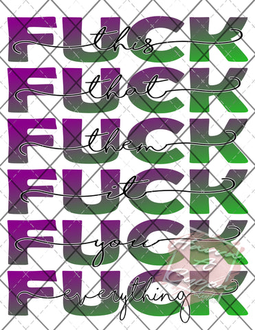 fuck this Digital File png Only sublimation Digital Download