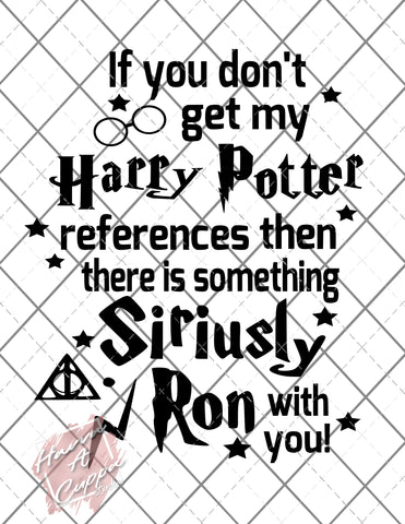 harry potter  reference SVG Cutfile Instant Download Digital File