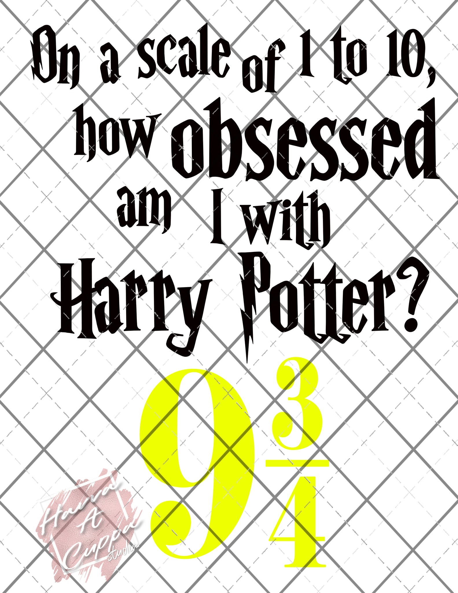 Harry Potter  obsessed SVG Cutfile Instant Download Digital File