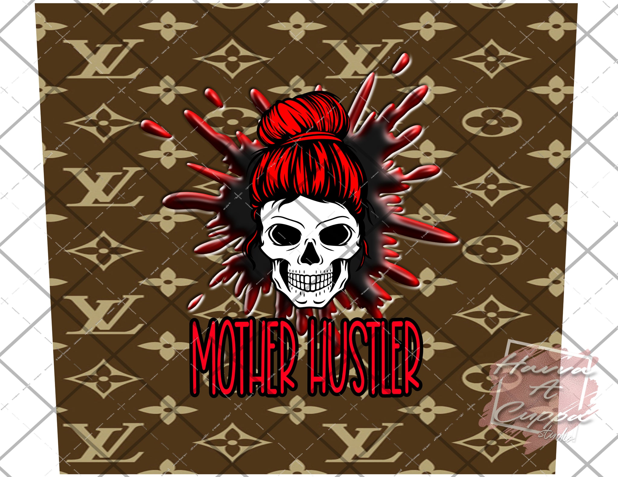 Mother Hustler Digital File 20oz Full Wrap curve png File