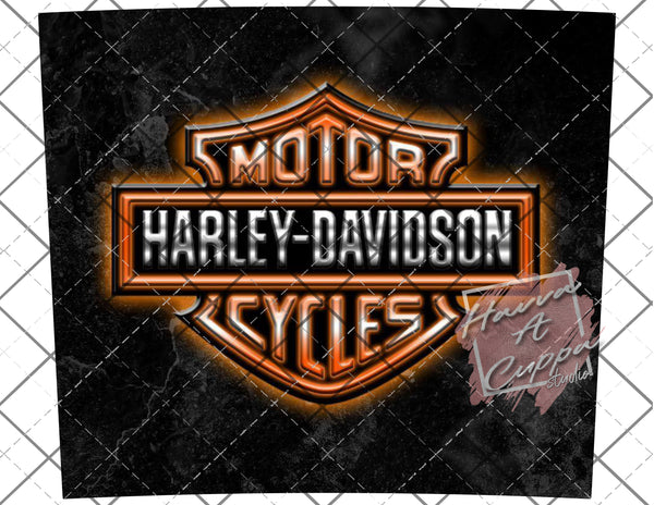 harley davidson 20oz skinny Full Wrap File png and Jpeg Digital File