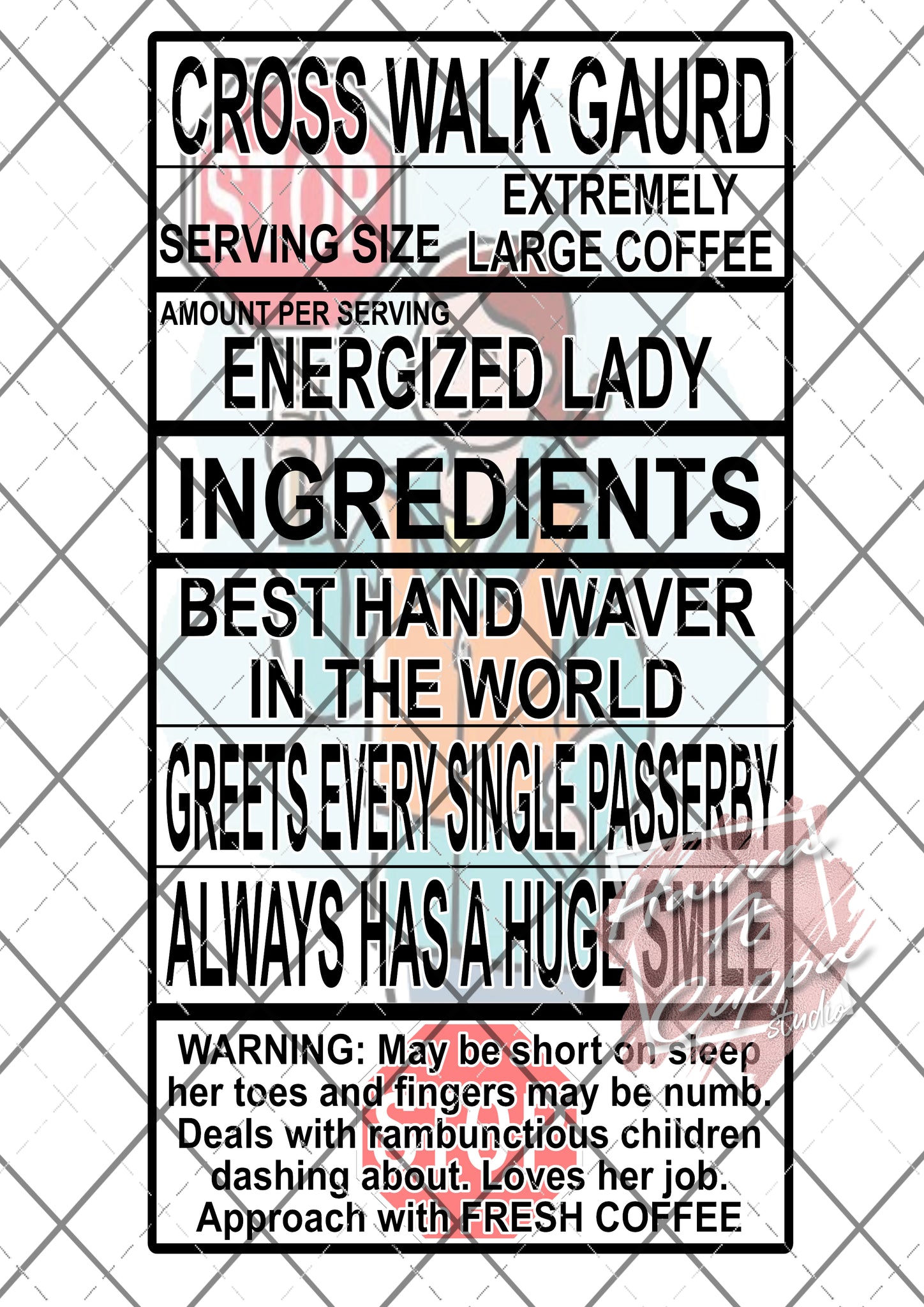 Best Crossing Guard Add on Label PNG White Claw Label File Instant Download Digital File