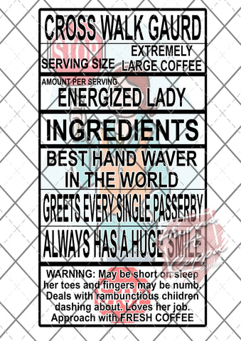 Best Crossing Guard Add on Label PNG White Claw Label File Instant Download Digital File