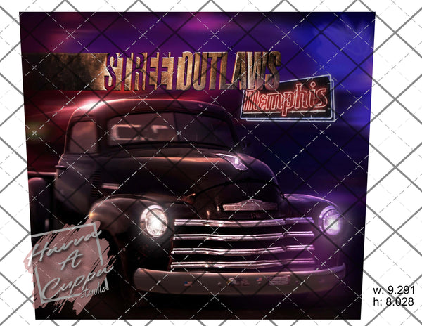 street outlaws Digital File 20oz skinny Full Wrap Straight Curved and tapered File png and Jpeg