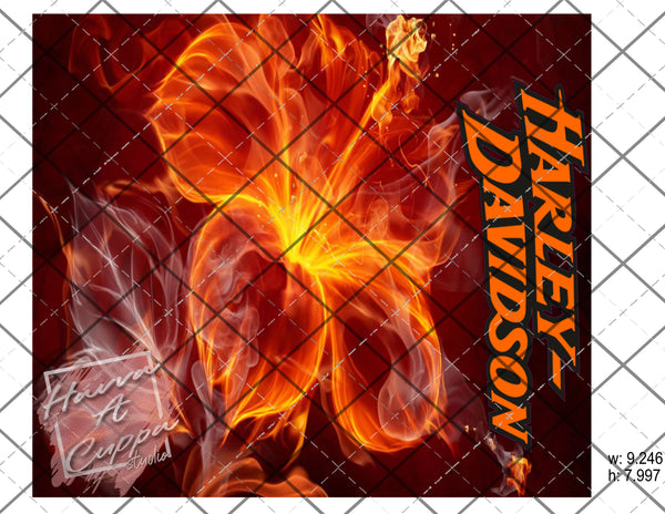 flaming flower harley  Digital File 20oz skinny Full Wrap Straight Curved and tapered File png and Jpeg