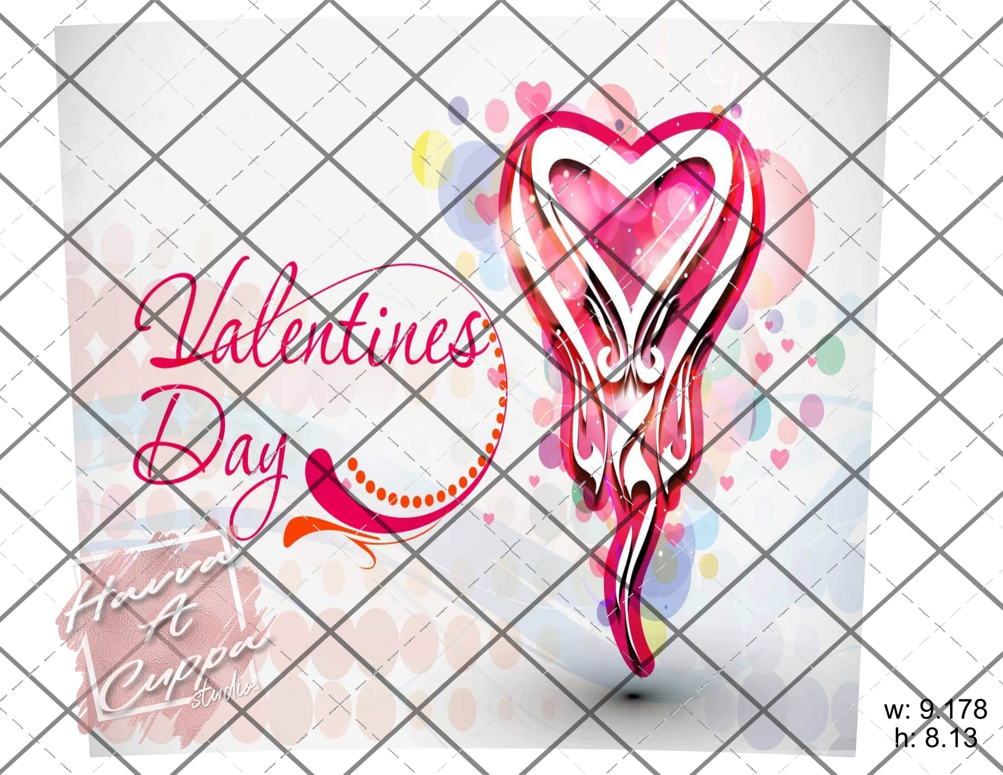 Valentines Day Digital File 20oz skinny Full Wrap Straight Curved and tapered File png and Jpeg