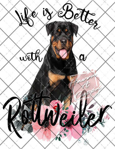 Rottweiler Digital File png Only sublimation Digital Download