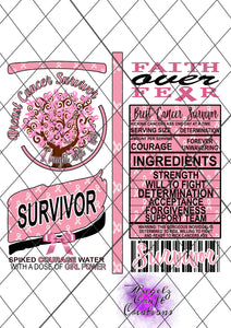 breast cancer survivor Digital File PNG Claw File Instant Download