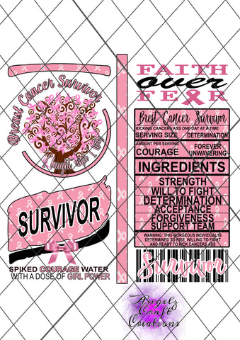 breast cancer survivor Digital File PNG Claw File Instant Download