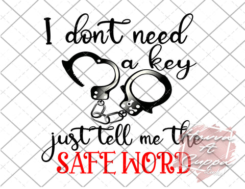 safe word Digital File png Only sublimation Digital Download