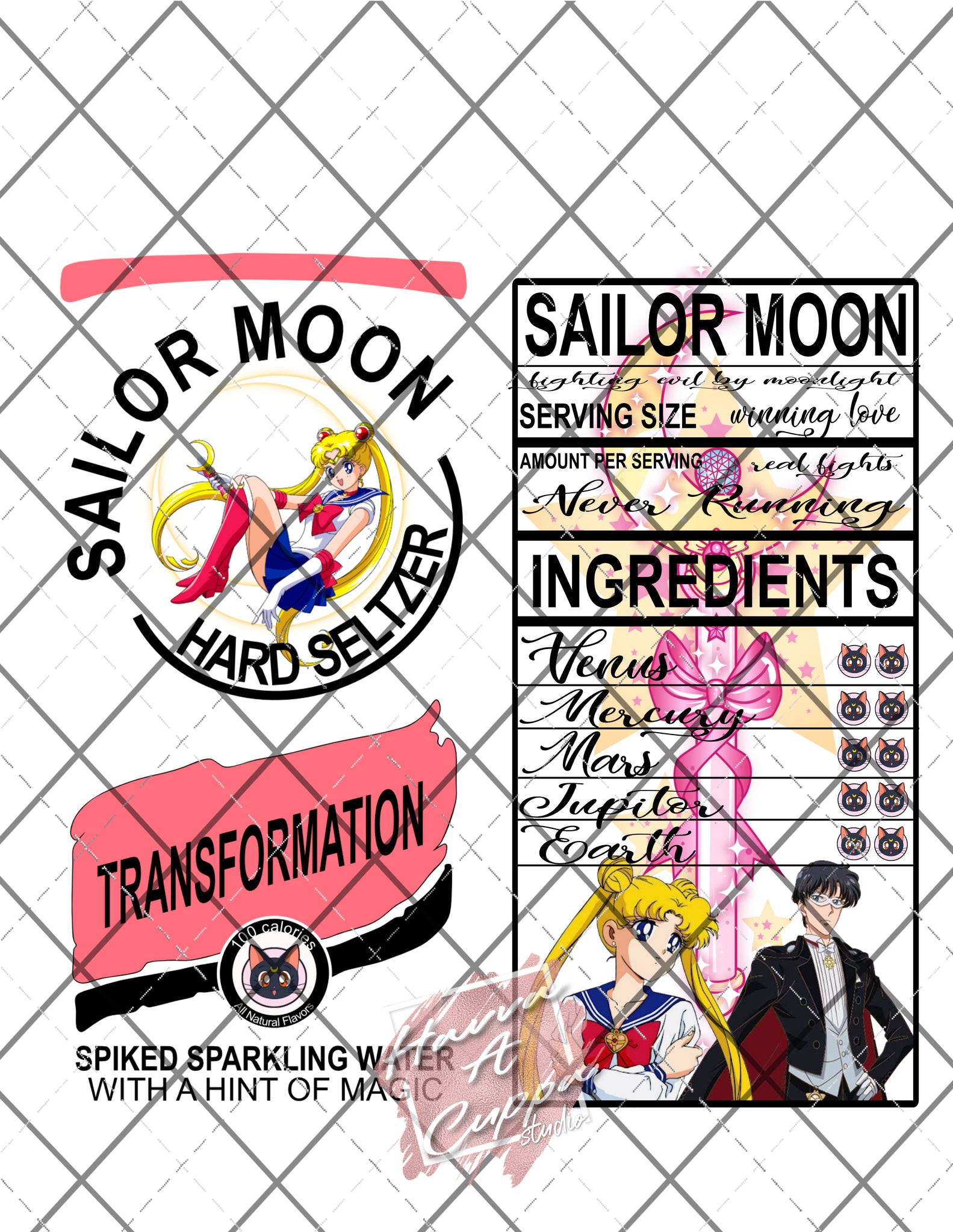 Sailor Moon PNG Digital File Claw File Instant Download