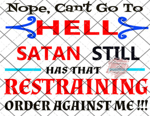 restraining order SVG Cutfile Instant Download Digital File