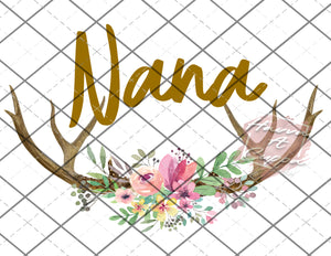 nana antlers png  Only digital files sublimation design Digital Download PNG FILE